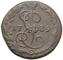 фото для Монета Денга 1789 ЕМ Аверс