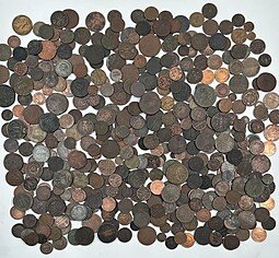 фото для 500 медных монет Российской Империи 1700-1916 годов от Петра I до Николая II Аверс