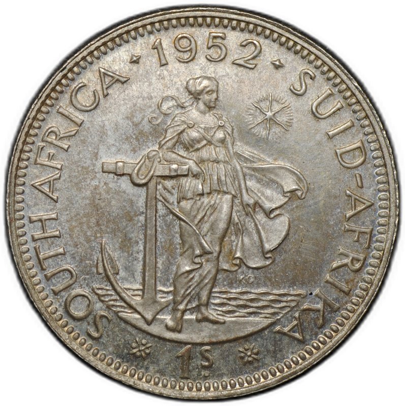 Монета 1 шиллинг 1952 ЮАР