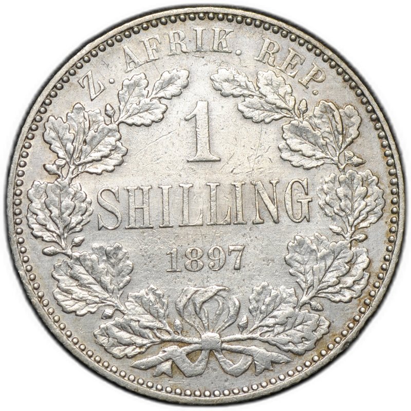 Монета 1 шиллинг 1897 Южная Африка ЮАР Трансвааль