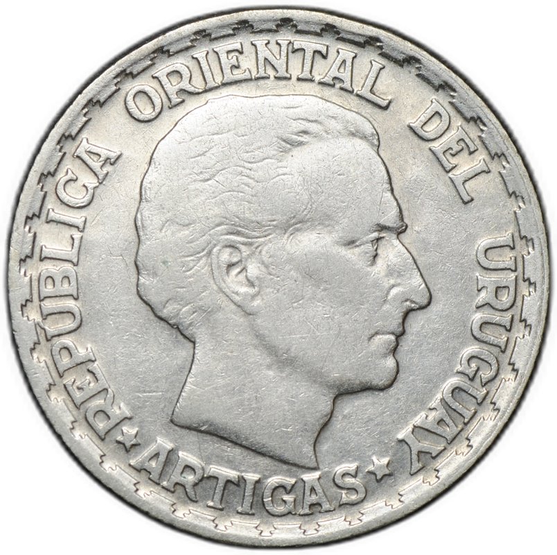 Монета 50 сентесимо 1943 Уругвай