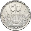 Монета 50 сентесимо 1943 Уругвай