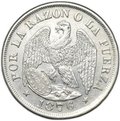 Монета 20 сентаво 1876 Чили
