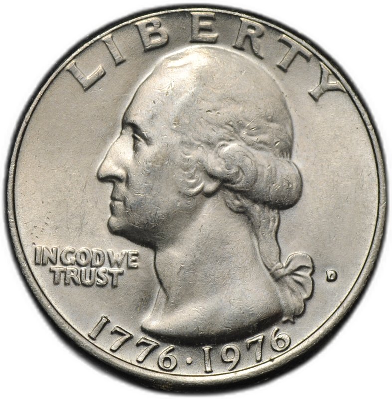 Монета 1/4 доллара (квотер) 1976 D 200 лет независимости США