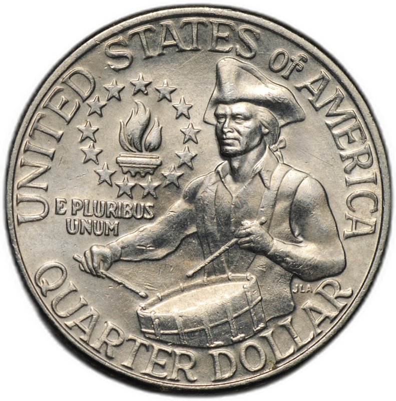 Монета 1/4 доллара (квотер) 1976 D 200 лет независимости США