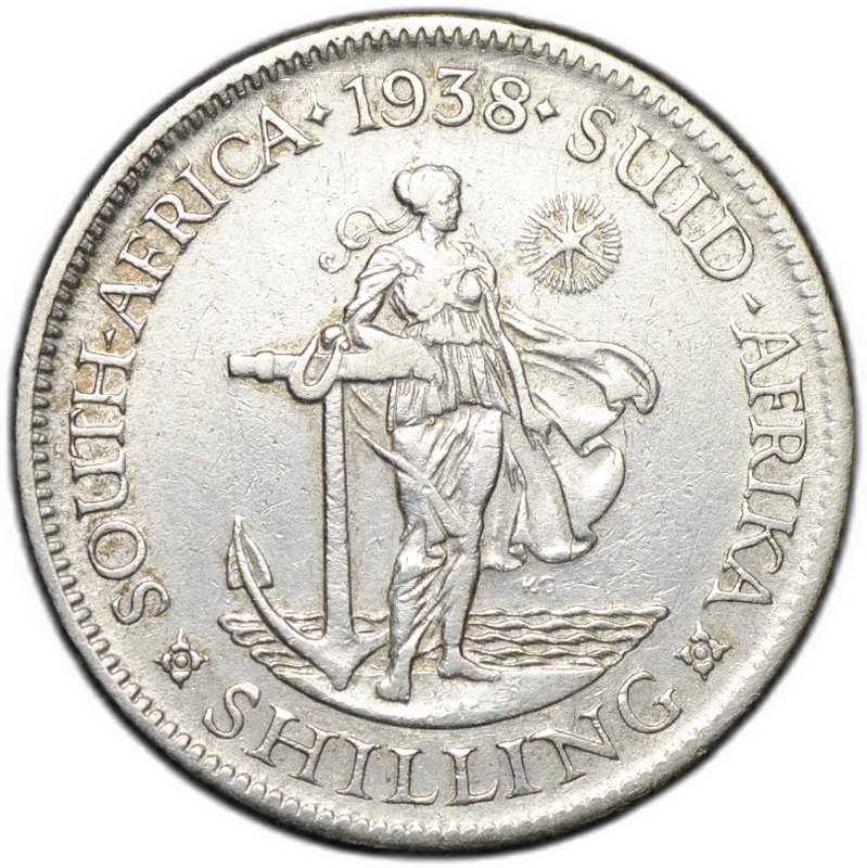Монета 1 шиллинг 1938 ЮАР