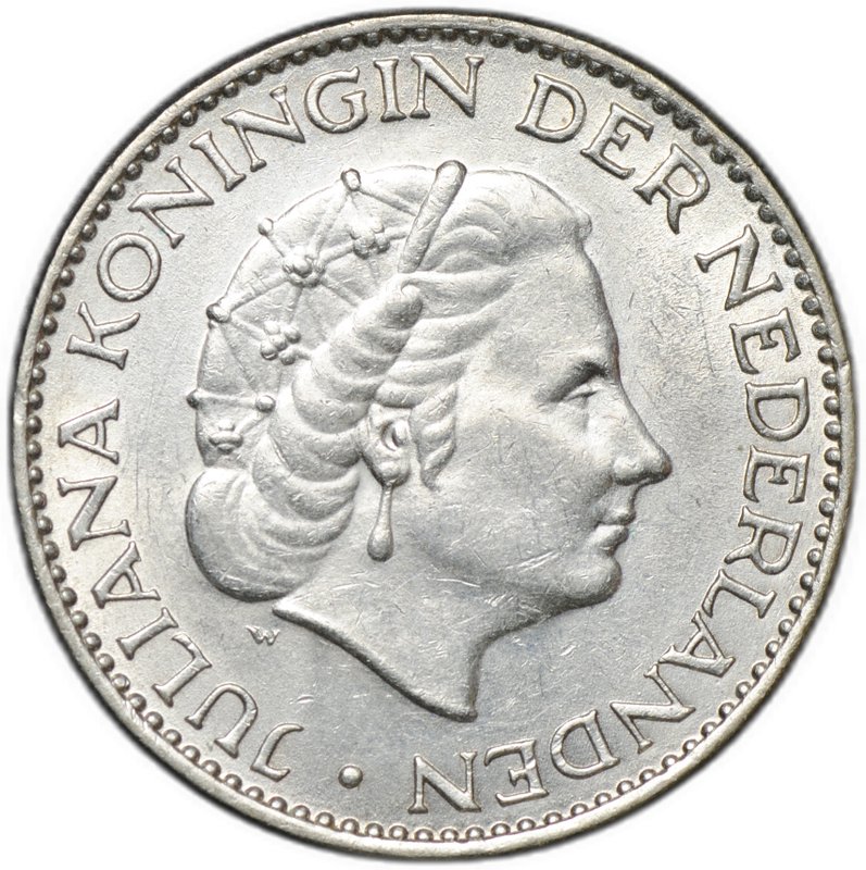 Монета 1 гульден 1956 Нидерланды