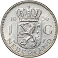 Монета 1 гульден 1956 Нидерланды