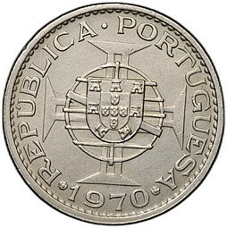 фото для Монета 5 эскудо 1970 Португальский Тимор Аверс