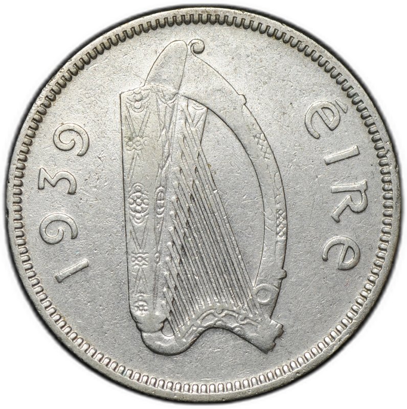 Монета 1 шиллинг 1939 Ирландия