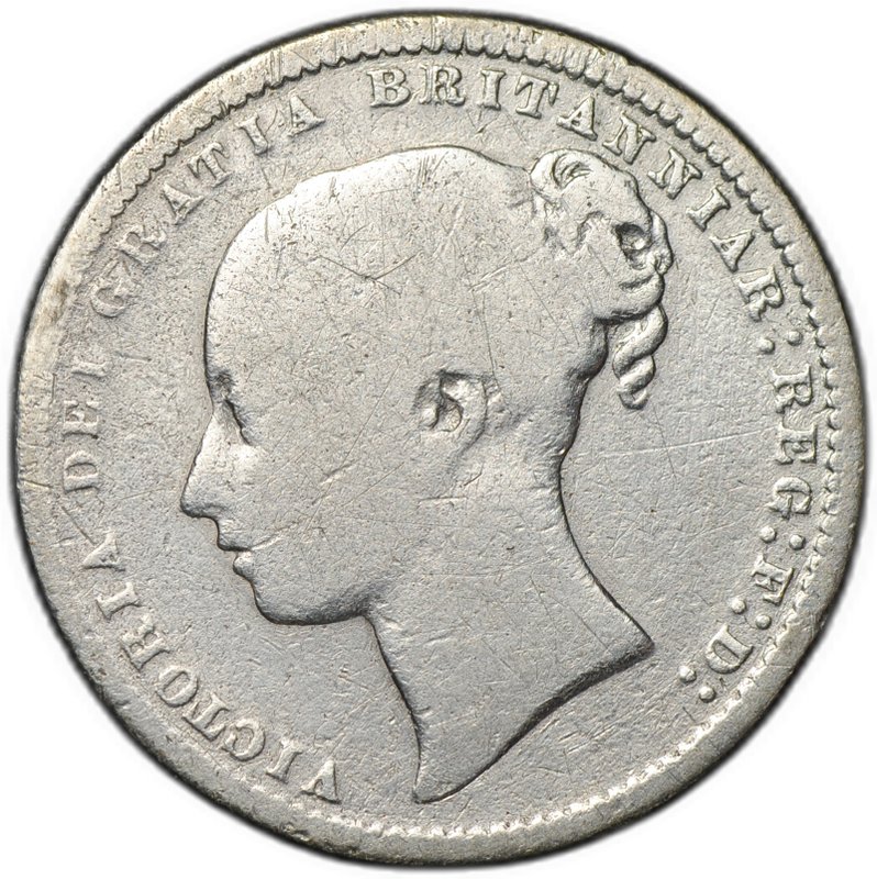 Монета 1 шиллинг 1871 Великобритания