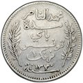Монета 1 франк 1912 Тунис