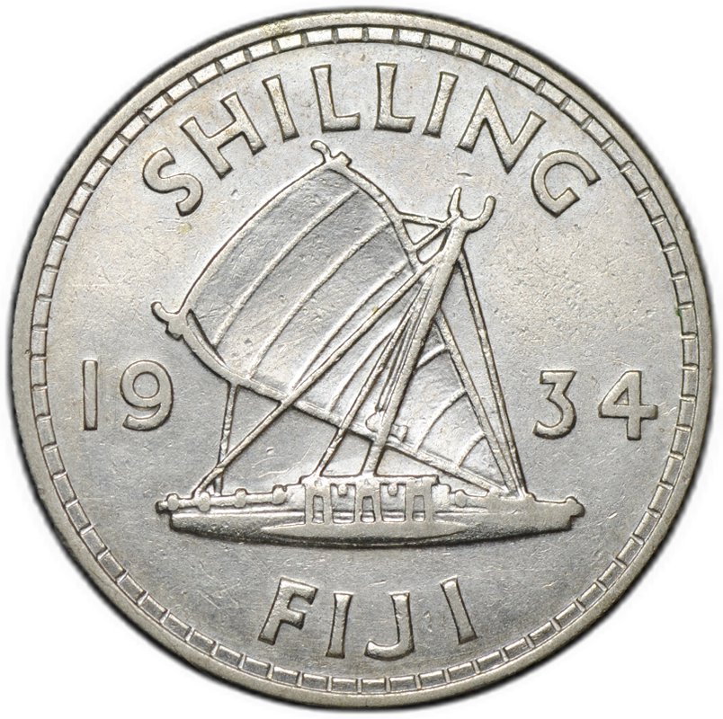 Монета 1 шиллинг 1934 Фиджи