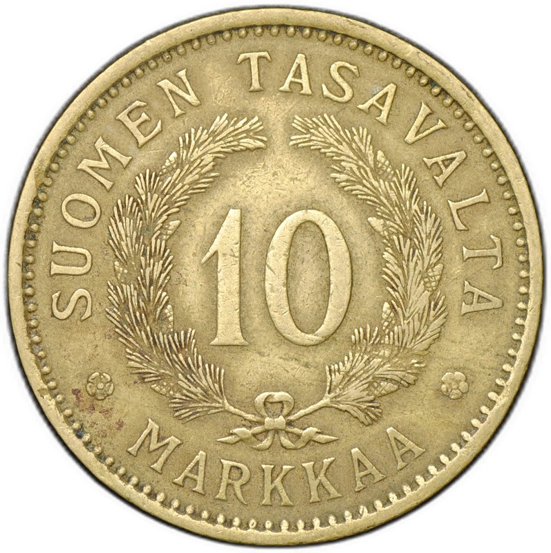 Монета 10 марок 1929 Финляндия