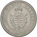 Монета 2 новых гроша - 20 пфеннигов 1863 Саксония
