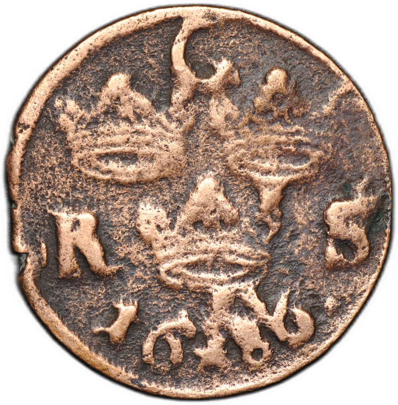 Монета 1/6 эре 1686 Швеция