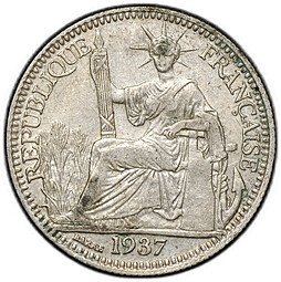 фото для Монета 10 сантимов (центов) 1937 Французский Индокитай Аверс