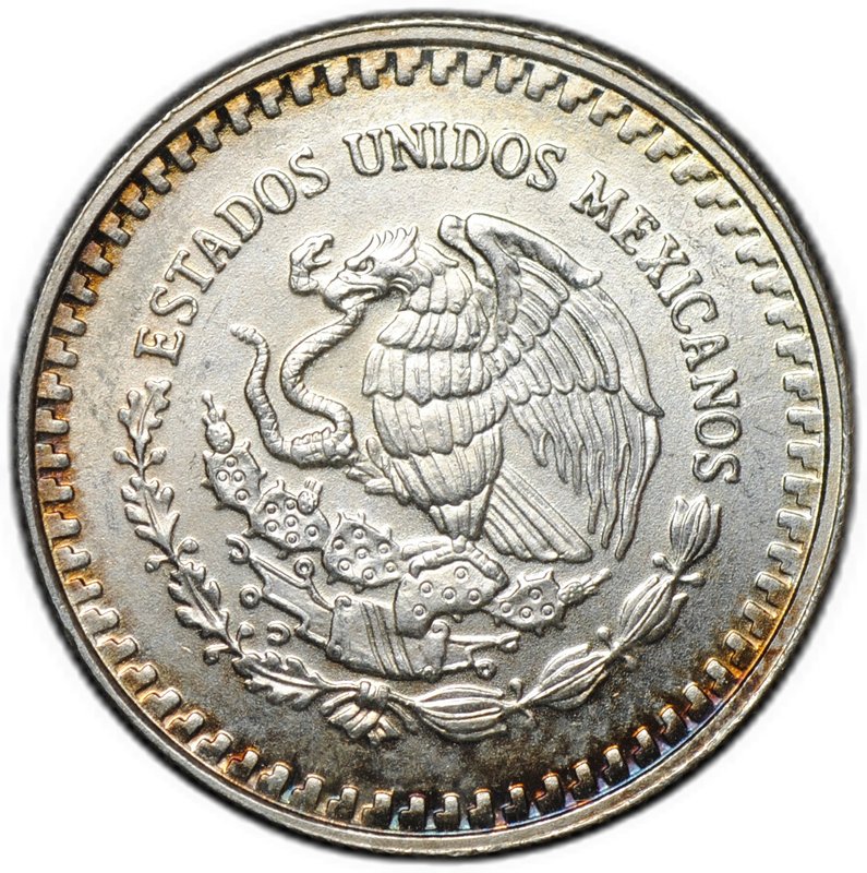 Монета 1/10 онза (уцнция серебра) 1992 Свобода Мексика