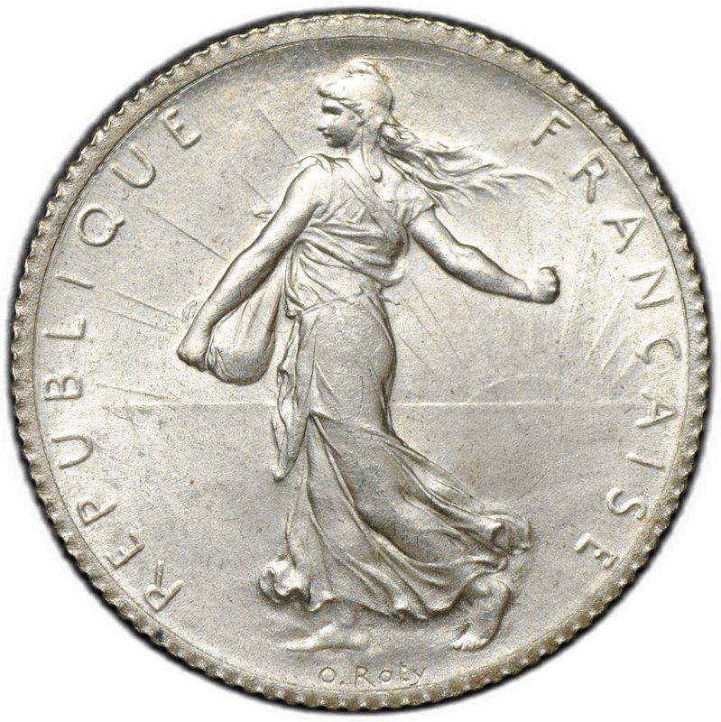 Монета 1 франк 1920 Франция