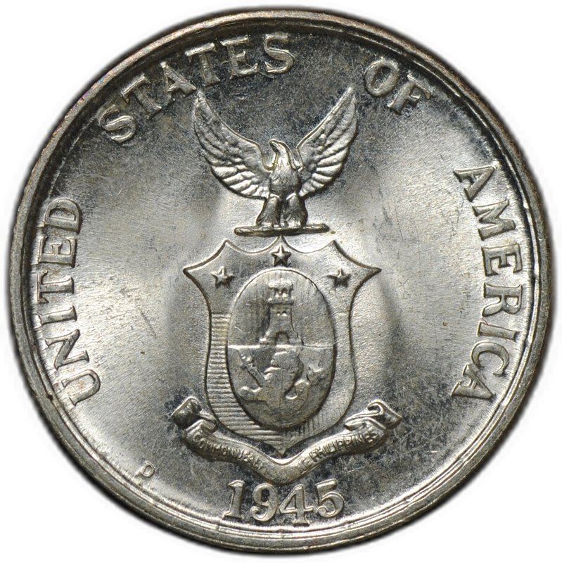 Монета 20 сентаво 1945 Администрация США Филиппины