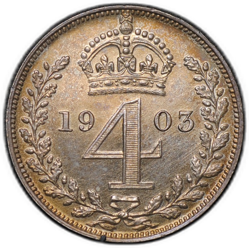 Монета 4 пенса 1903 Maundy Великобритания