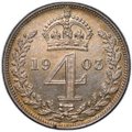 Монета 4 пенса 1903 Maundy Великобритания