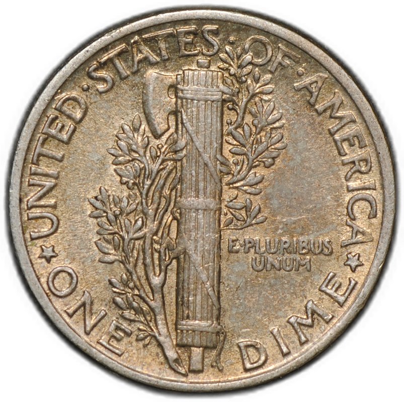 Монета 1 дайм (10 центов) 1942 США