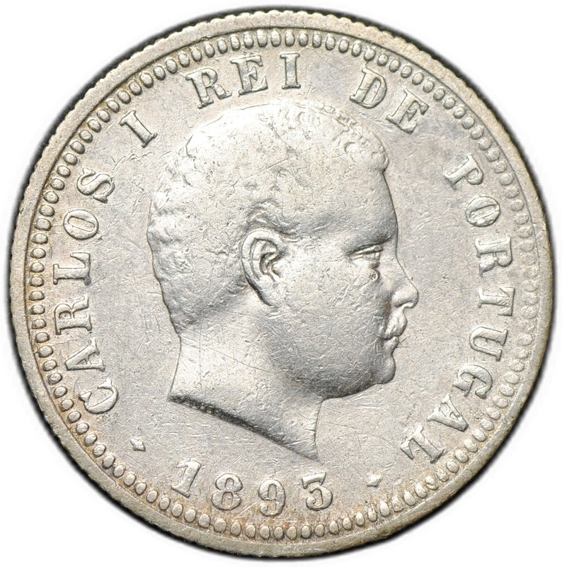 Монета 100 рейс (реалов) 1893 Португалия