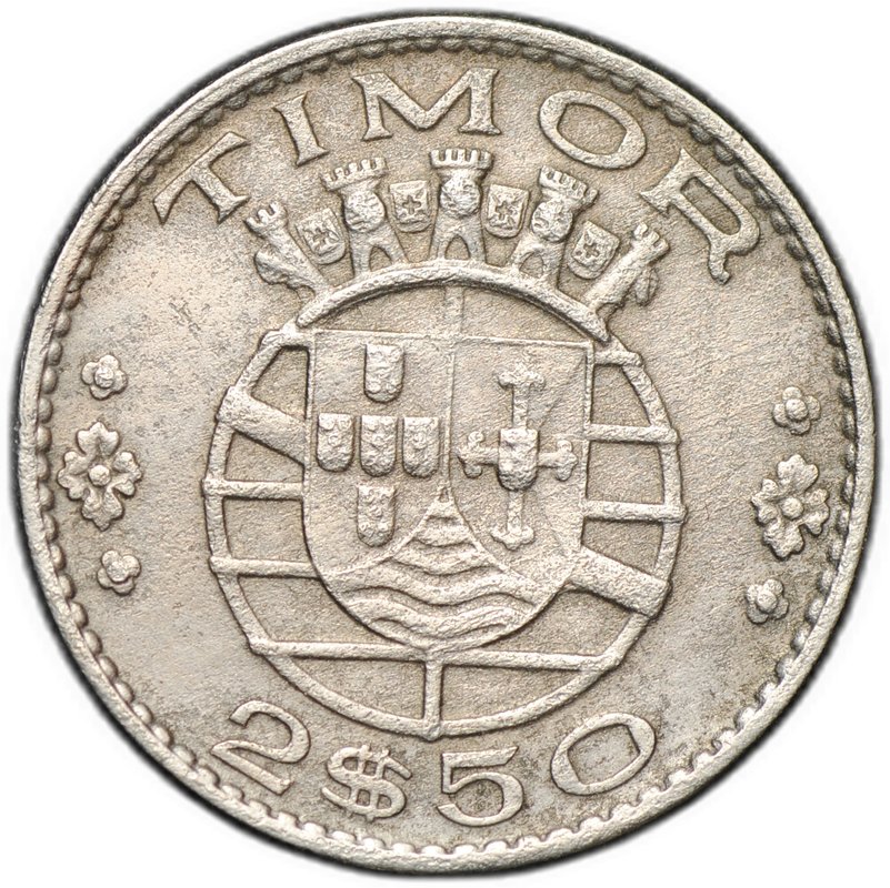 Монета 2,5 эскудо 1970 Португальский Тимор
