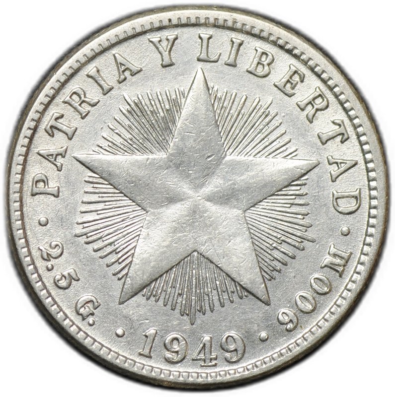 Монета 10 сентаво 1949 Куба