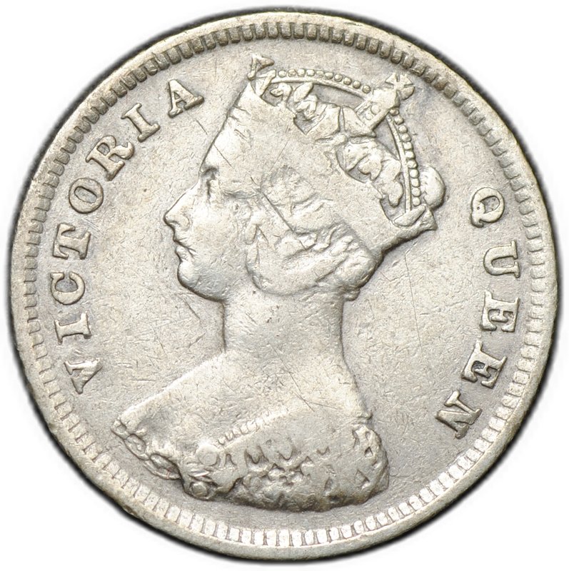 Монета 10 центов 1895 Гонконг