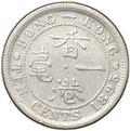 Монета 10 центов 1895 Гонконг