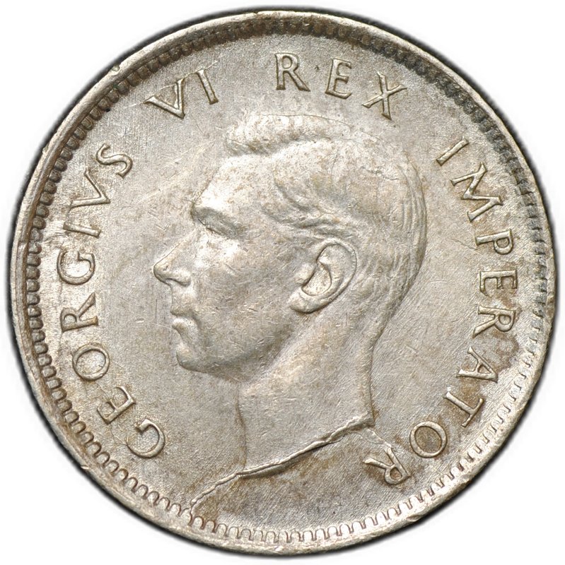 Монета 6 пенсов 1942 ЮАР