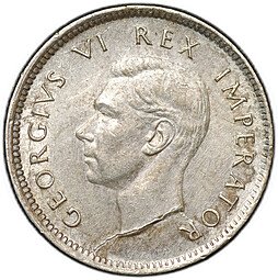 фото для Монета 6 пенсов 1942 ЮАР Аверс