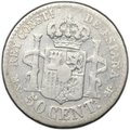 Монета 50 сентимо (центов) 1880 Испания