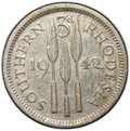Монета 3 пенса 1942 Южная Родезия
