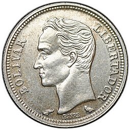 фото для Монета 50 сентимо 1960 Венесуэла Аверс