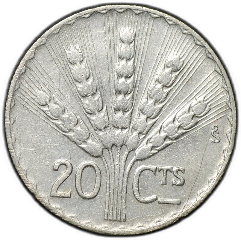 Монета 20 сентесимо 1942 Уругвай