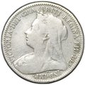 Монета 3 пенса 1893 новый тип Великобритания