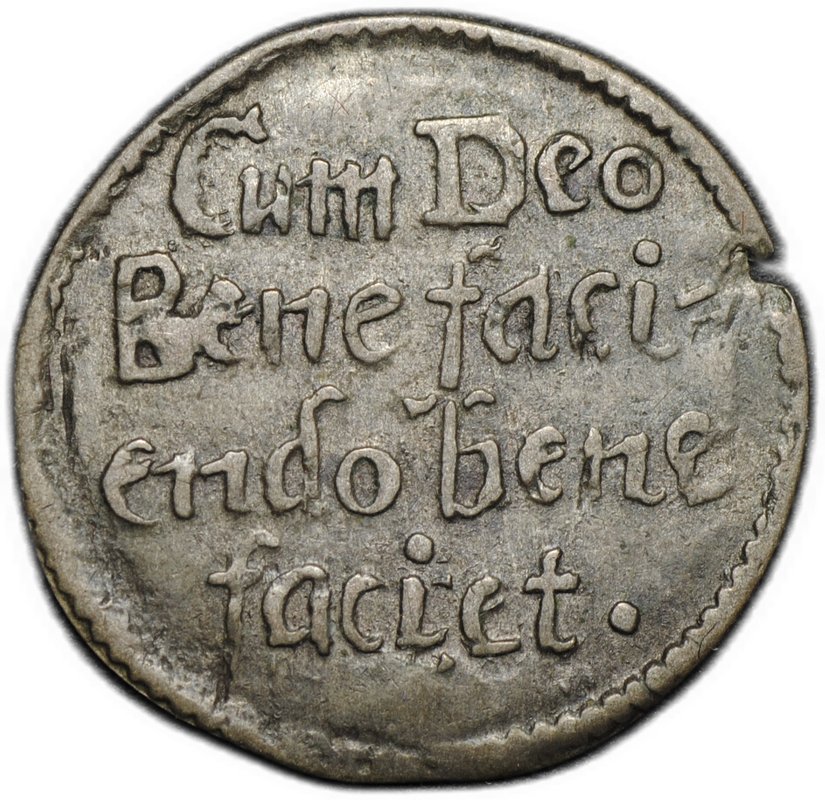 Монета 3 пфеннига (дрейдер) 1656 Восстановление герцогского дворца в Веймаре Саксен-Веймар