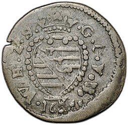 фото для Монета 3 пфеннига (дрейдер) 1656 Восстановление герцогского дворца в Веймаре Саксен-Веймар Аверс