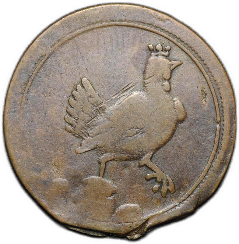 Монета 1 геллер 1694 Хеннеберг-Ильменау