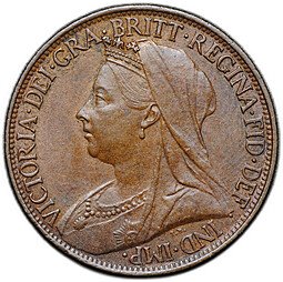 фото для Монета 1 фартинг 1901 Великобритания Аверс