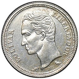 фото для Монета 25 сентимо 1960 Венесуэла Аверс