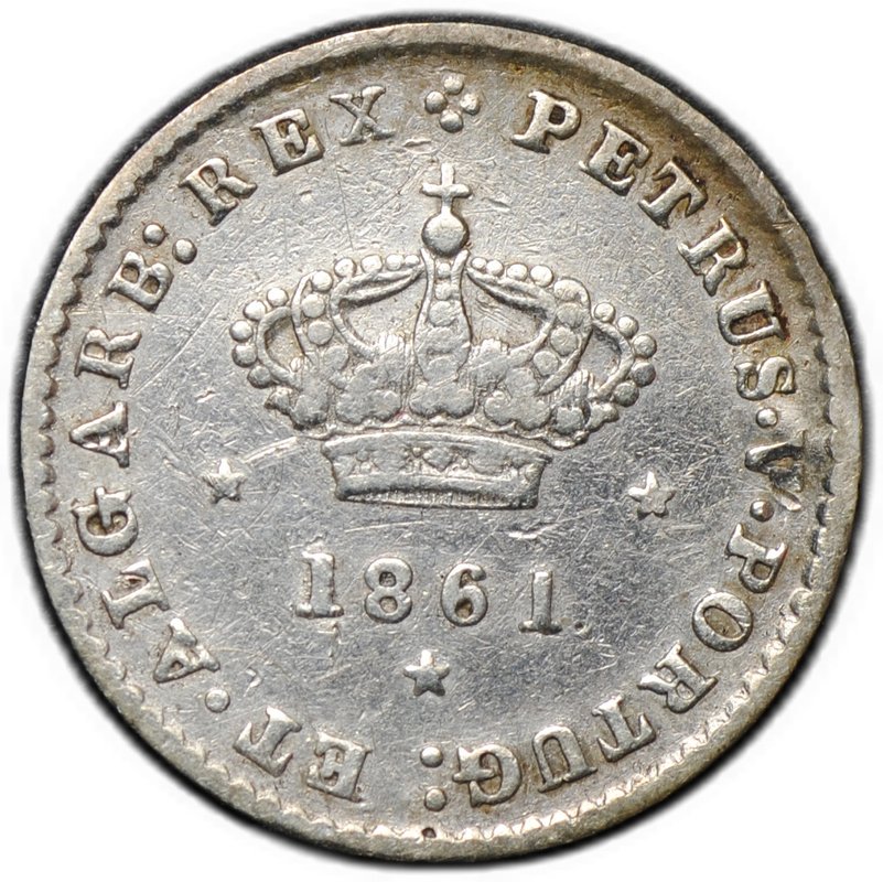 Монета 50 рейс (реалов) 1861 Португалия