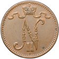 Монета 1 пенни 1913 Русская Финляндия