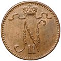 Монета 1 пенни 1911 Русская Финляндия