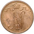 Монета 1 пенни 1911 Русская Финляндия