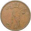 Монета 5 пенни 1911 Русская Финляндия