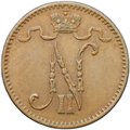 Монета 1 пенни 1908 Русская Финляндия